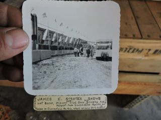 Circus Photo,  James E Strates Shows,  Midway View Side Show,  Clearfield,  Pa.