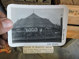 Circus Photo,  James E Strates Shows,  Merry Go Round,  Clearfield,  Pa.