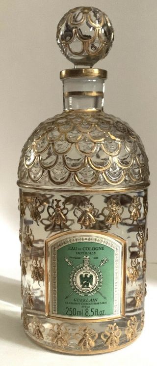 Vtg 1994 Guerlain Imperiale Eau De Cologne Gold Bee Bottle 250ml 8.  5oz Full