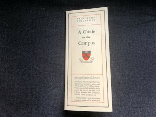 Vintage Princeton University 1960s Student Guide Campus Pamphlet Pictorial Map