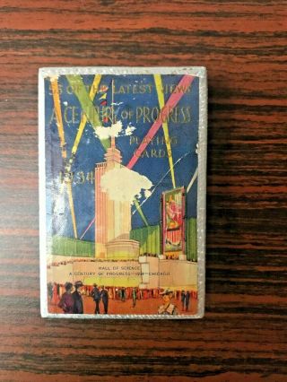 1934 Chicago Century Of Progress World’s Fair Playing Cards - 53 Views