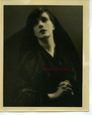 Vintage 1920s Actress Drug Addict Alma Rubens Dbw Photo 4 - Blind Stamp By Albin