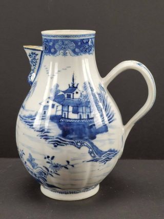 Antique 18th C.  Chinese Porcelain Blue & White Export Teapot / Pitcher,  No Lid