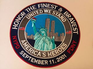 12in 9 - 11 Nypd Fdny America 