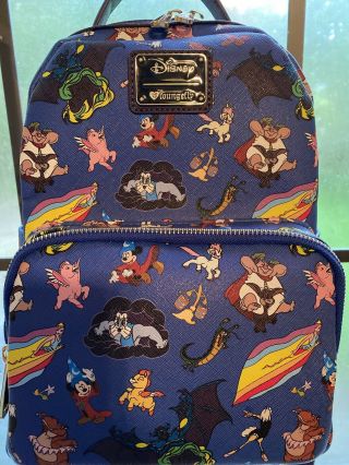 Loungefly Disney Fantasia Backpack Bag Sorcerer Mickey Pegasus W/out Tags