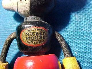 Orig 1930s MICKEY MOUSE Wood Jointed 4 