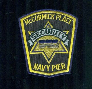 Vintage Mccormick Place Navy Pier Security Shoulder Patch Chicago Illinois