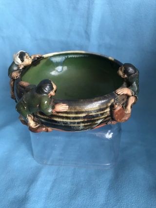 Antique Japanese Sumida Gawa Porcelain Bowl Signed