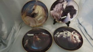 4 - Danbury " Noble & " Arabian Horse Plates,  By Susie Morton
