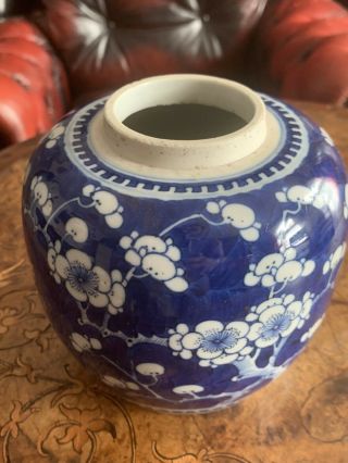 Antique Oriental Chinese Ginger Jar Blue And White Kangxi Mark 2