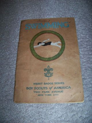 1930 Merit Badge Series Boy Scouts Of America Swimming