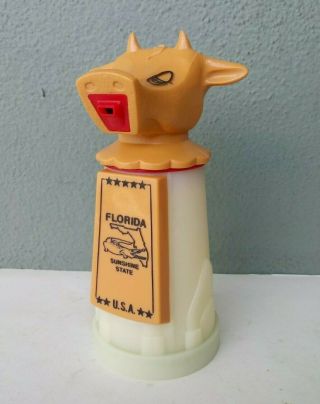Whirley Industries - Vintage Plastic Florida Sunshine State Moo Cow Creamer