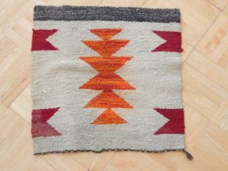 Vintage Transitional Era Navajo Indian Sampler Sized Crystal Rug Blanket Weaving