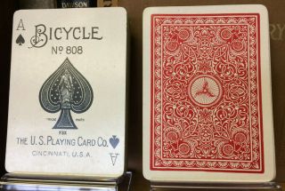 Antique Bicycle 808 Tangent No.  1 Playing Cards Us8d 52/52 Vintage C1900 - 1 Deck
