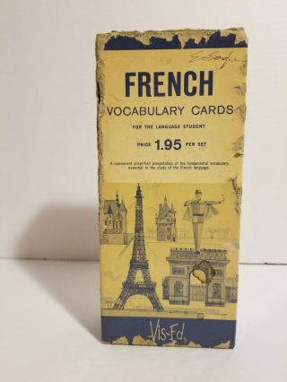 Vintage Vis - Ed French Vocabulary Cards Flash Cards Approximately 1000 Cards