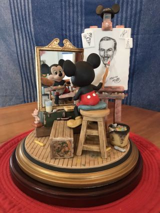 Rare Huge 1993 Disneyland Disneyana Mickey Mouse Self Portrait Sculpt 334/1000