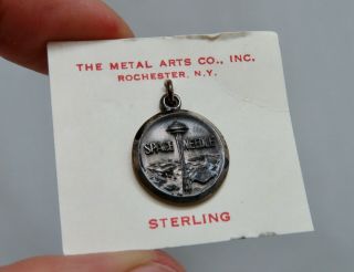 1962 Seattle Worlds Fair Sterling Silver Souvenir Pendant - 80448