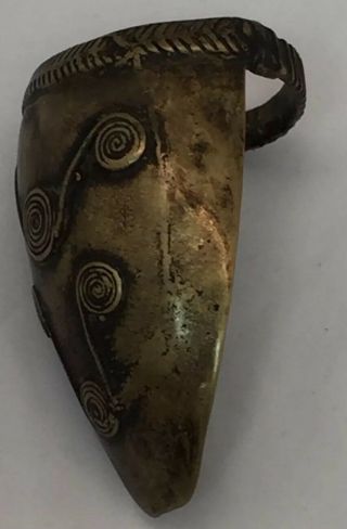 Antique Tribal India Nagaland Cast Bronze or Brass Naga Armlet Cuff Bracelet 3