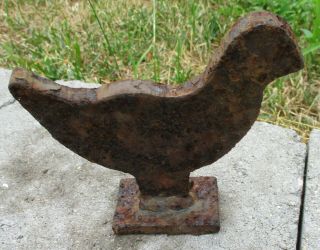 Vintage Chicken Cast Iron Steel Shooting Gallery Target Animal Carnival 5 