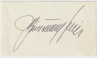 Simon Wiesenthal,  Autograph On Paper Card