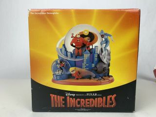 Rare Disney The Incredibles Snow Globe With Box (box)