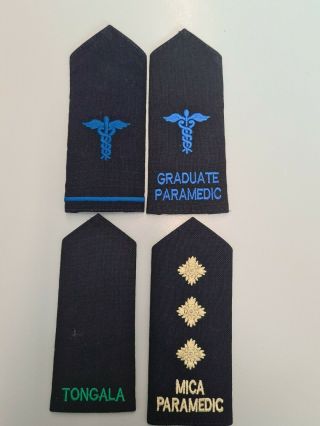 Vic Ambulance Paramedic Mica Epaulettes - Victoria Patch Ems Emt