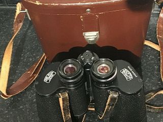 Vintage Carl Zeiss Binoculars Jena Jenoptem 10 X 50 W Multi Costed Cased