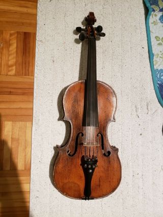 Old Vintage Fiddle 4/4 Violin With Case,  Bow,  Accessories