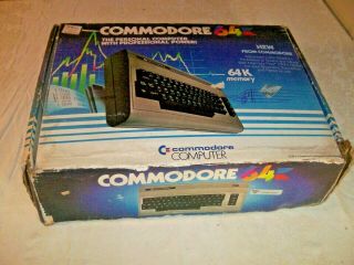 Vintage Commodore 64 Computer With Box Matching S/n No Power Supply