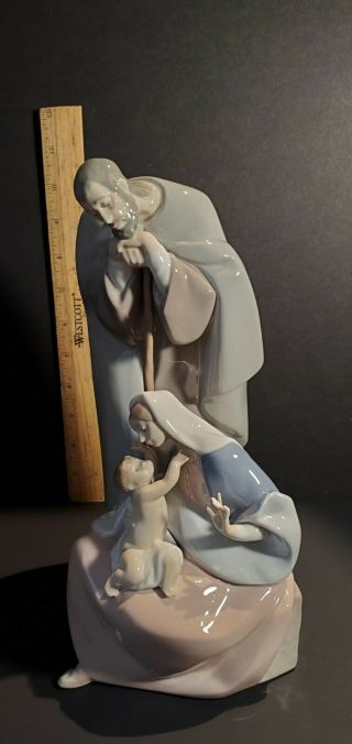Vintage Lladro 11 " Figurine - 1499 Blessed Family - Joseph,  Mary,  Jesus - - No Chips