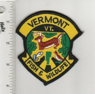 Us Police Patch Vermont Department Of Fish And Wildlife Enforcement
