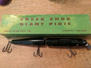 Vintage 835 Creek Chub Giant Jointed Pikie Wood Fishing Lure