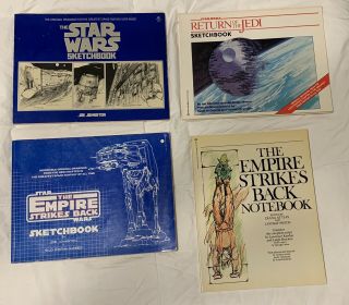 Vintage Star Wars Empire Strikes Back Return Of The Jedi Sketchbooks & Notebook