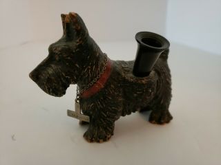 Vinyage Scottish Terrier Scottie Dog Puppy Red Collar/tag Pen Pencil Holder