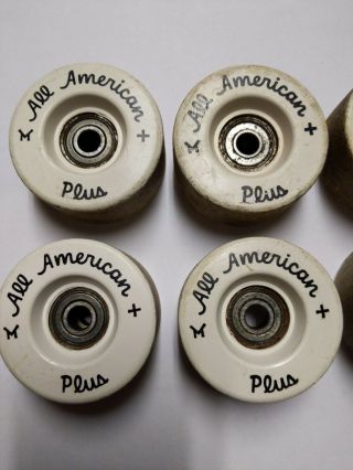 Vintage Set of 8 All American Plus Roller Skate Wheels 2