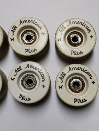 Vintage Set of 8 All American Plus Roller Skate Wheels 3