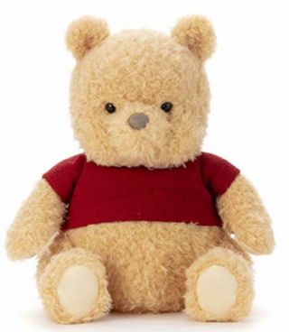 Winnie The Pooh Plush Doll M Christopher Robin Disney Takara Tomy 4904790213304