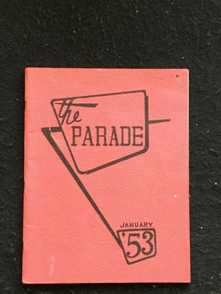 Vintage 1953 The Parade John J Pershing High School Yearbook Detroit Mi