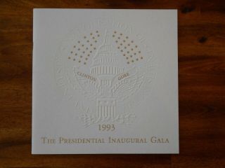 1993 Clinton Gore Presidential Inaugural Gala Program