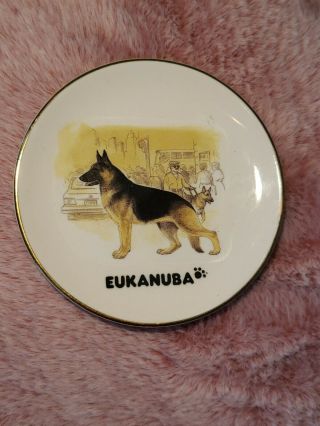 German Shepherd Dog Mini Miniature Plate 4 " Eukanuba Walnut Glen Shepherd 