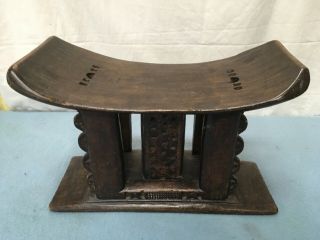 Antique Asian Chinese Japanese Carved Wood Bench Seat