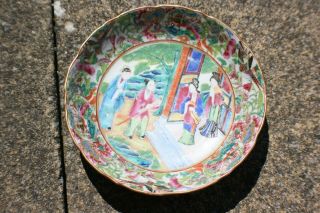 19th Century Antique Chinese Porcelain Hand Painted Characters Plate
