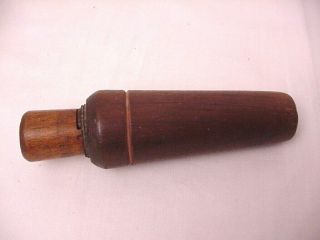 Vintage Estate Unmarked Wooden Duck Call W Metal Reed (copper?) 1940’s - 1950’s?