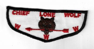 Oa 341 Chief Lone Wolf F3 Twill Flap Blk Bdr.  Adobe Walls Area Tx [fbl - 989]