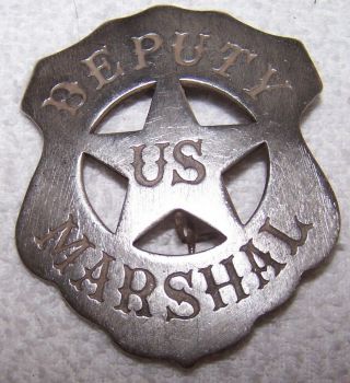 Old West Tin Badge Deputy Us Marshal Sheld And Star