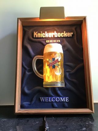 Vintage Knickerbocker Lighted Bubbling Beer Sign