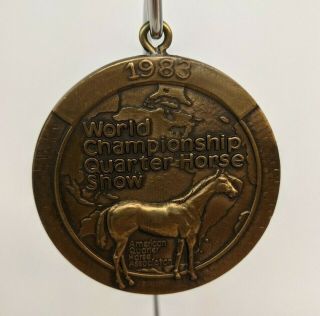 Vtg Jostens 1983 World Championship Quarter Horse Show Medal Award Medallion (a5)