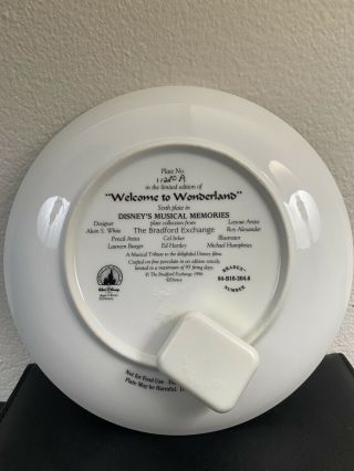 Disney ' s Musical Memories,  Welcome to Wonderland Collector Plate 3