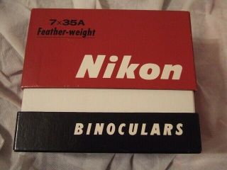 Vintage Nikon 7x35a Feather - Weight Binoculars