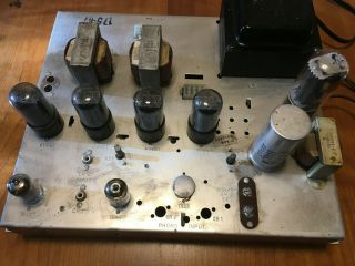Magnavox Vintage Stereo Tube Amplifier 175 - Push - Pull 6v6